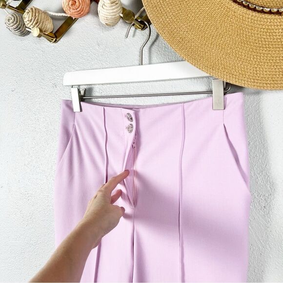 Veronica Beard Kean Pants in Barely Orchid Slim Crop Tailored Trousers Size 4 - Picture 5 of 12